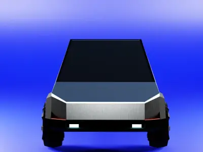 Tesla Cybertruck Low-poly 3D model 2