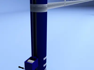 Volleyball net low poly Low-poly 3D model