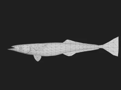 Suckerfish Low-poly 3D model