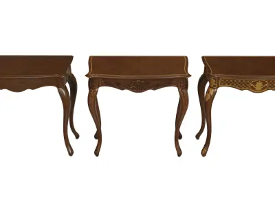  Classic side table 800 Low-poly 3D model