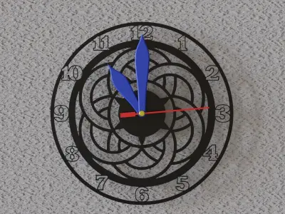 mandala wall clock decoration 3D print model