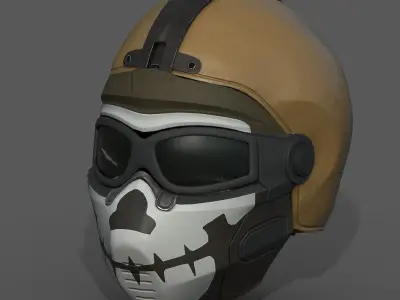 Helmet scifi military combat soldier cyborg armor hats  Low-poly 3D model