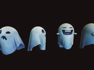 Stylized  Halloween  Pack 01 Low-poly 3D model