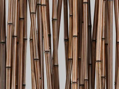 Bamboo low decor small pebble n4 3D model