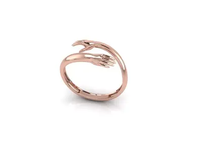 hug ring for women hand ring 3D print model 3D print model