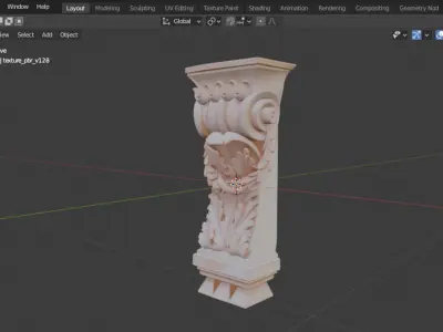 Decorative Bracket carved classic cnc 3d printing 3D print model