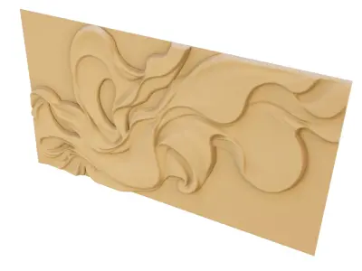 modern panel wall decor set wall relief mural CNC 85 3D model