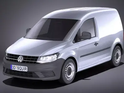 Volkswagen Caddy Cargo VAN 2018 VRAY 3D model
