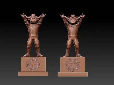 NCAA - TEXAS LONGHORNS STATUE DECOR MASCOT - 3D PRINT 3D print model