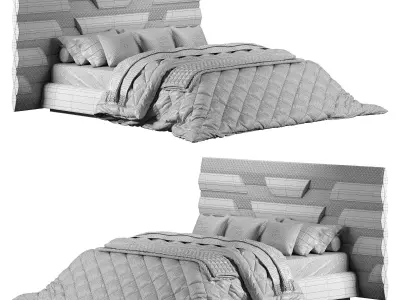 Botega Gold Bed by Elve Luxury 3D model