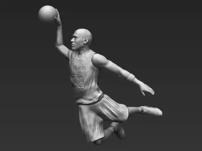 Michael Jordan 3D printing ready stl obj formats 3D print model