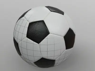 Football soccer ball Low-poly 3D model