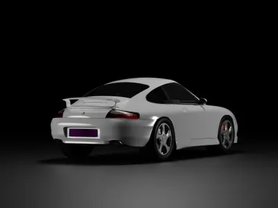 porsche 911 Low-poly 3D model