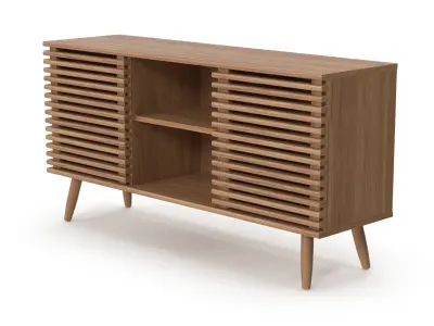 Wooden Sideboard v3 Low-poly 3D model
