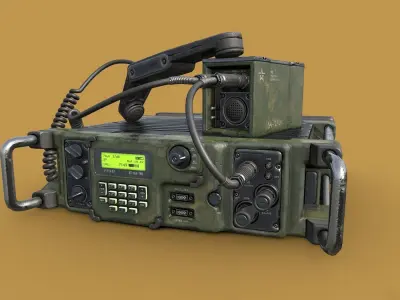 Military Radio Low-poly 3D model