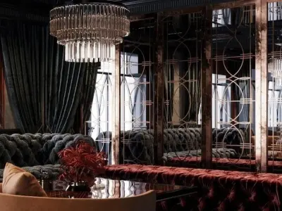 living style European room 3D model