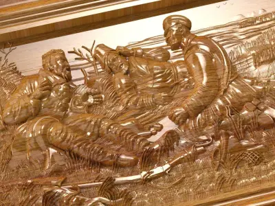 Hunters at Rest relief 3d model for cnc 3dprint  3D model