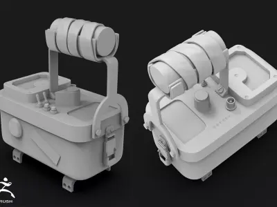 Geiger Counter Highpoly Low-poly 3D model