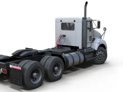 Kenworth t440 semitruck Low-poly 3D model