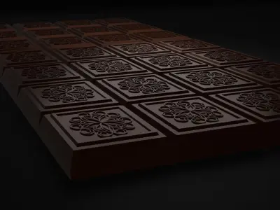 Chocolate Bar Free low-poly 3D model