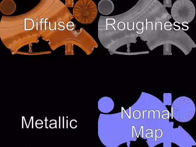 Elegant Terracotta Vase model pack Low-poly 3D model