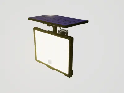 Solar powered light Low-poly 3D model