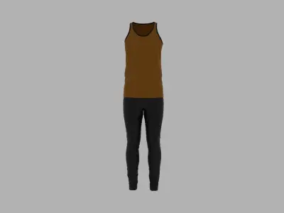 Sport Suit Low-poly 3D model
