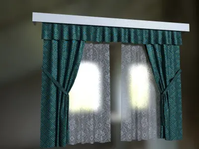 Curtain PBR 3d model 3D model