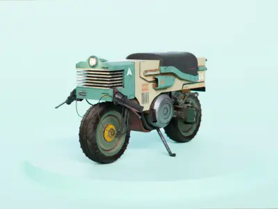 Cyberpunk Moped Vehicle 3D model
