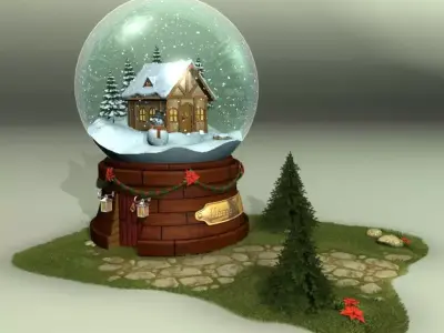 Glass Snow Ball 3D model