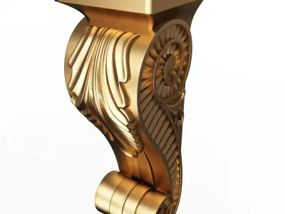 Corbel Carved 09 Low-poly 3D model