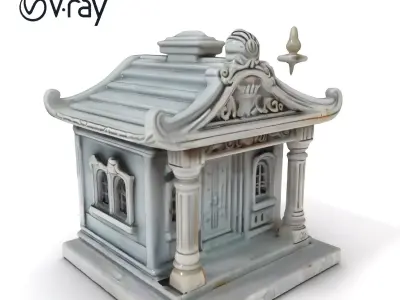 Ornate Pavilion Architectural Model Pack Low-poly 3D model