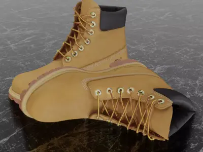 TIMBERLAND 3D SHOES - CAMEL Low-poly 3D model
