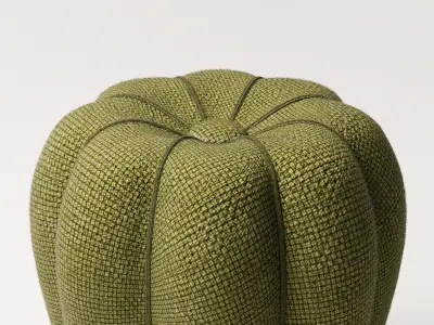 Halabala Footstool Low-poly 3D model