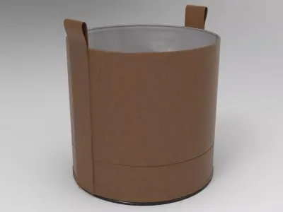 Fle Leather Basket Low-poly 3D model