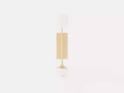 Fleming Wall lamp - Gold Low-poly 3D model