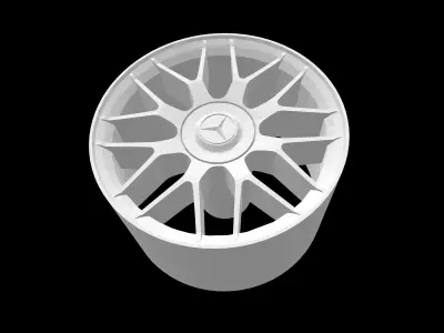 Mercedes Benz  CLAQ  GT1 oem scalable and printable rims 3D print model