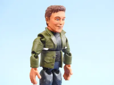 Elon Musk 3D Print In Place Action Figure Free 3D model