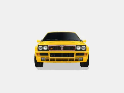Lancia Delta HF Integrale 1992 Low-poly 3D model