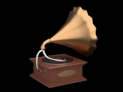 Old Vintage Gramophone 3D model
