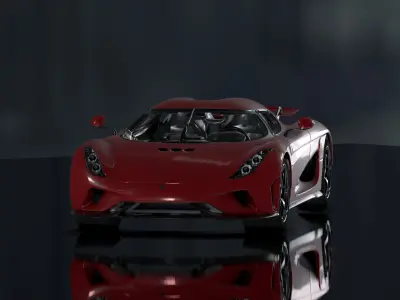 Koenigsegg Regera - photorealistic Low-poly 3D model
