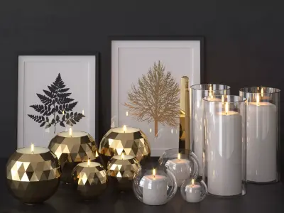 Candles 3D model purchase