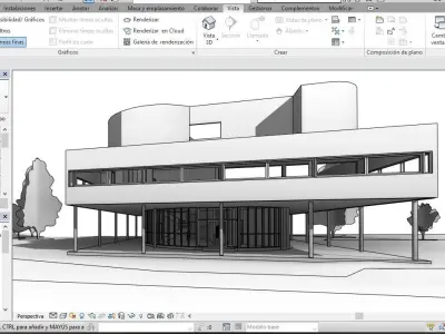 Revit le corbusier villa savoye 3D model