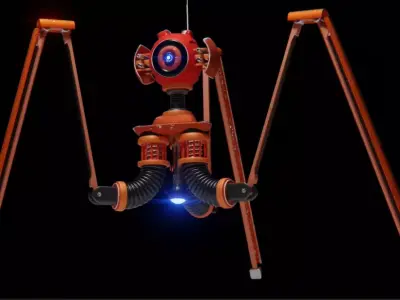 Robot spider drone Free 3D model