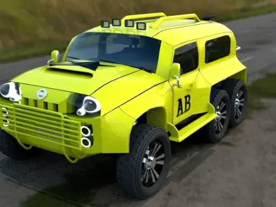 nissan old concept Low-poly 3D model