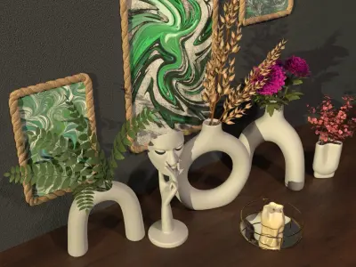 Decorative Set  3D model purchase