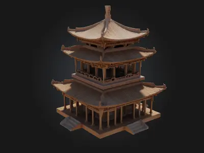 Pagoda Elegance  Timeless Beauty in Every Tier 3D model