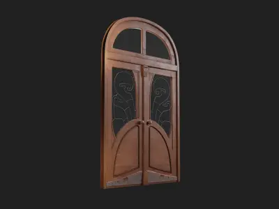 Old Door Low-poly 3D model