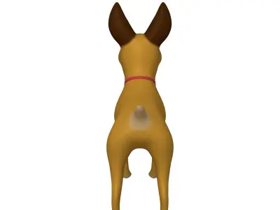 Dog cartoon 03 3D model