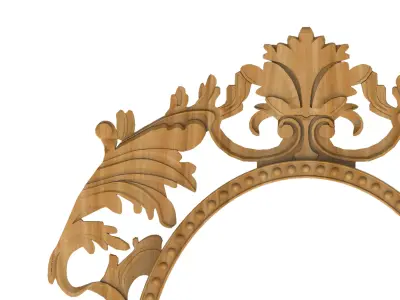 Carved picture frame STL 3D model 45